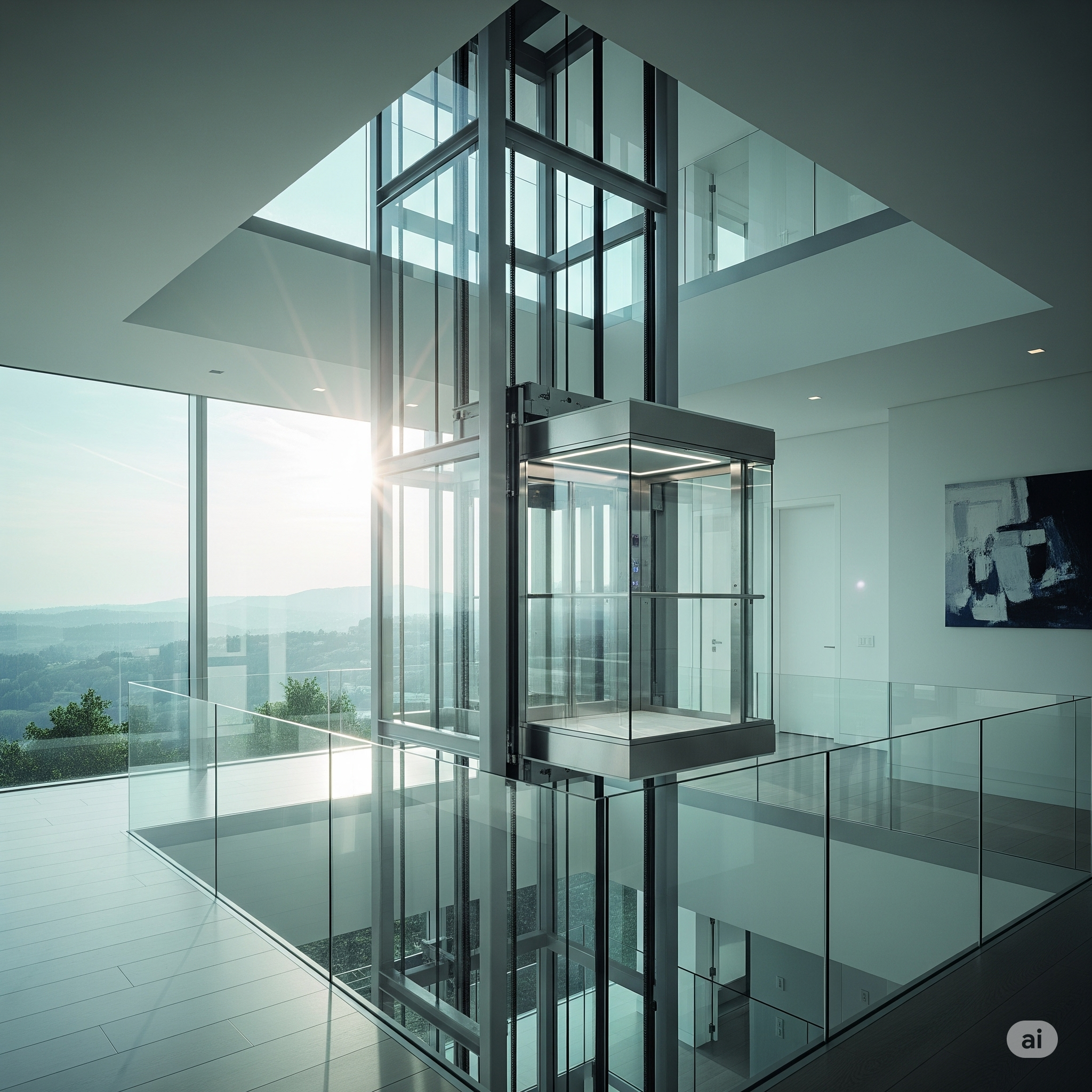 Instalação de elevador residencial panorâmico